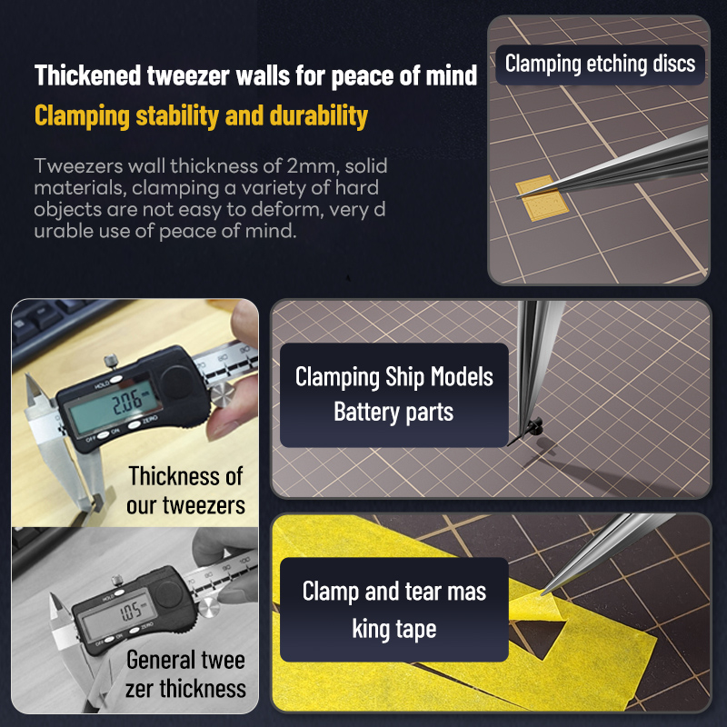 Thickened tweezers