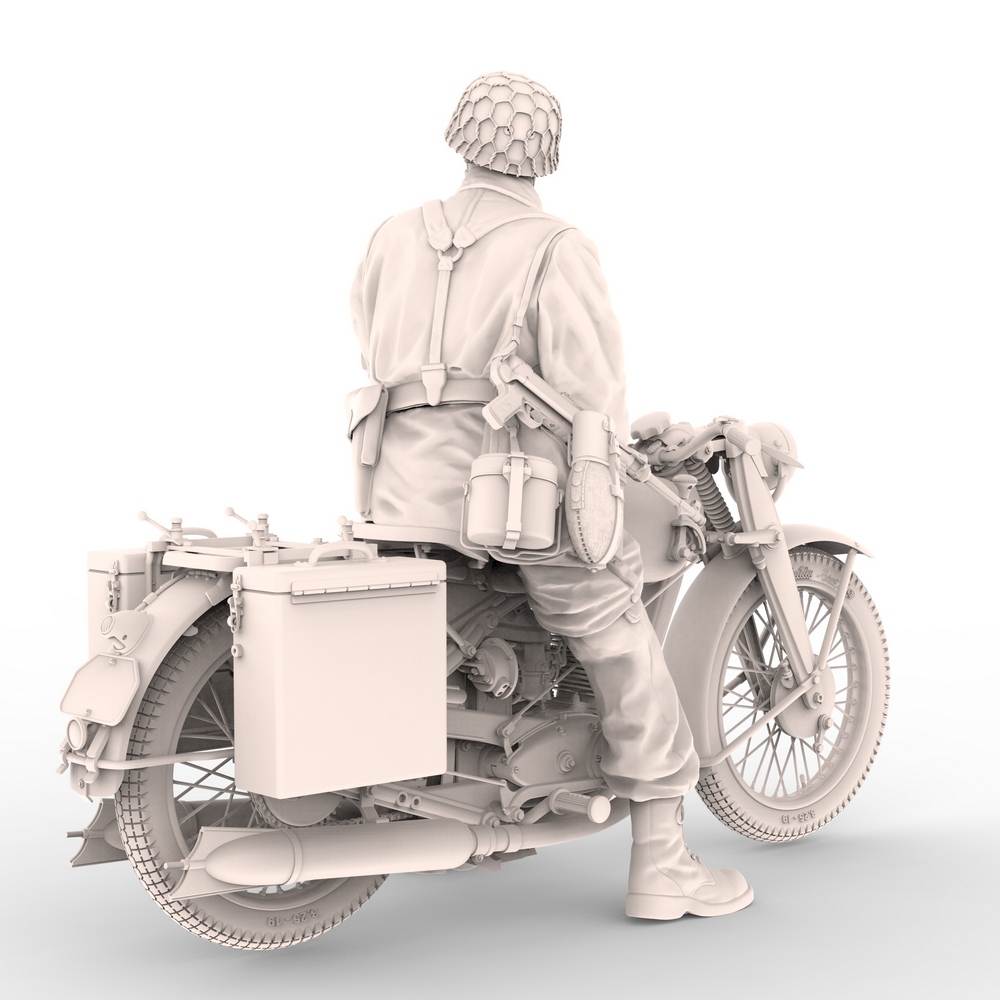 DKW NZ350-1 with Fallshirmjager driver