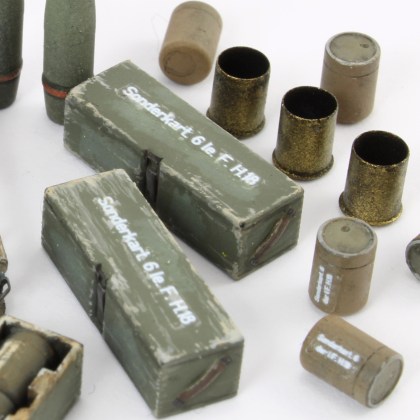 German 105 mm cases and shell