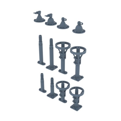 British Wireless set n.19 Antenna Mounts